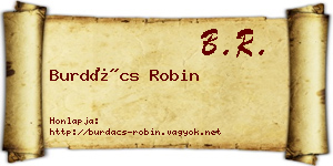 Burdács Robin névjegykártya